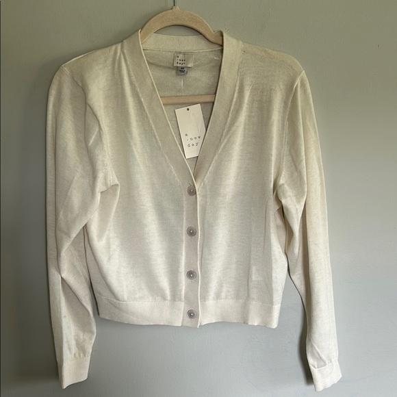 a new day Sweaters - A new day Women's Cream Cardigan Sweater